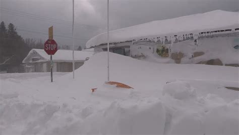 Sauble Beach, Ontario, Canada January 2015 Blizzard Snowstorm Stranded ...