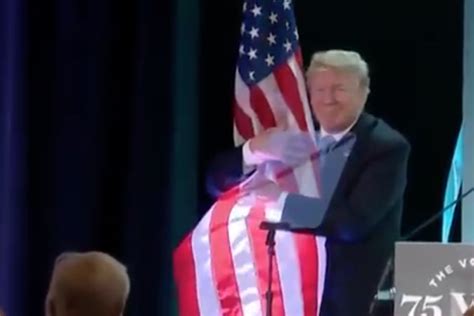 Trump Hugs the Flag After Accusing Canadians of Smuggling Shoes Over ...