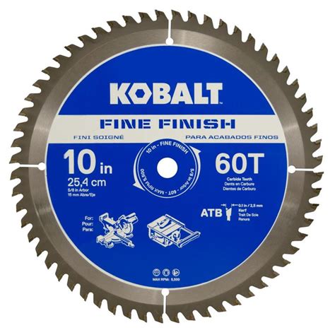 Shop Kobalt 10-in 60-Tooth Segmented Carbide Circular Saw Blade at ...