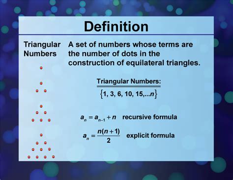 Definition--Sequences and Series Concepts--Triangular Numbers | Media4Math