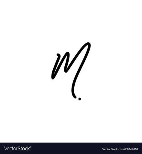 m letter signature handwriting logo. Download a Free Preview or High ...