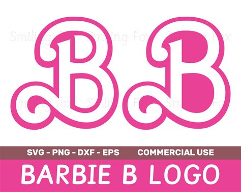 Barbie B Logo Pink Birthday Girl Svg Eps Png Dxf - Etsy