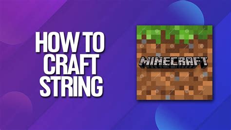 How To Craft String In Minecraft Tutorial - YouTube