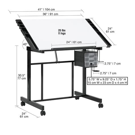 Studio Designs Deluxe Craft Station, Top Adjustable Drafting Table ...