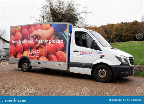 Tesco Home Delivery Van Supplying Groceries Editorial Stock Photo ...