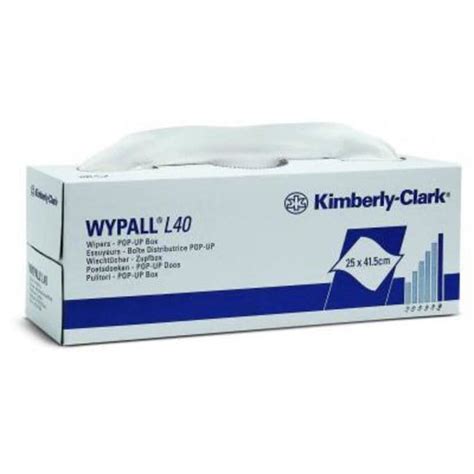 Kimberly-Clark™ WypAll™ L40 Fabric Wipers Thickness: 1-ply; White ...