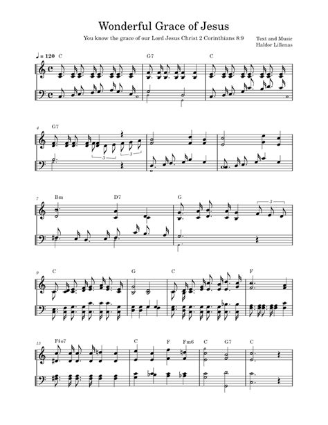 Wonderful Grace of Jesus Sheet music for Piano (Mixed Trio) | Musescore.com