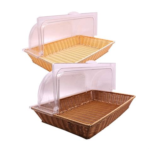 Kitchen Restaurant Buffet Natural Rattan Storage Baskets Bread Basket ...