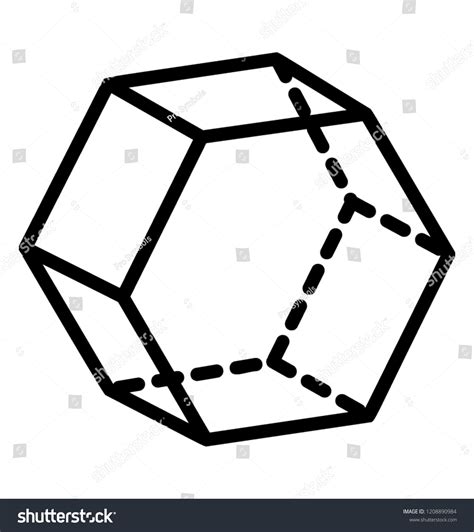 3d Shape Hexagonal Prism Stock Vector (Royalty Free) 1208890984 ...