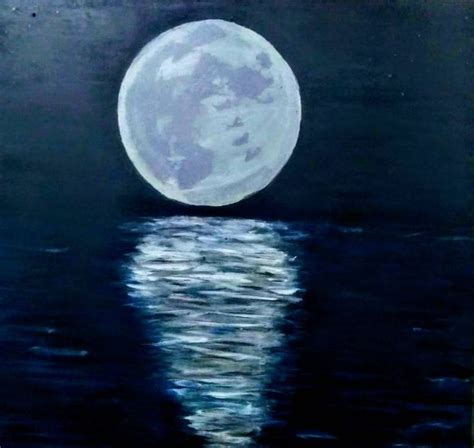 I Sea the Moon | Simple canvas paintings, Moon painting, Diy art painting