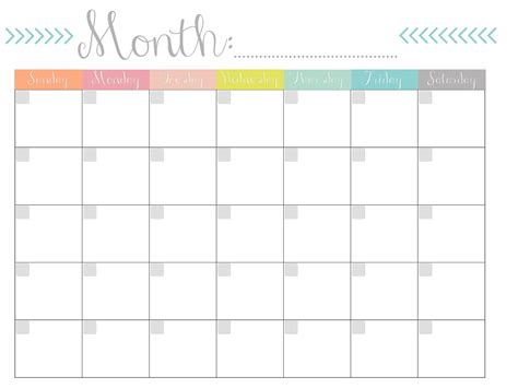 monthly calendar free printable free printable calendar 2018 free pdf ...