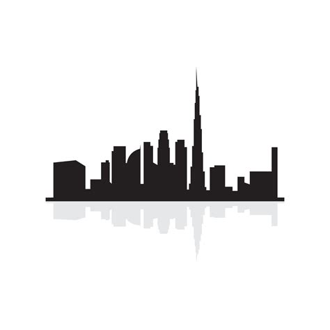 dubai skyline silhouette logo vector icon symbol illustration design ...