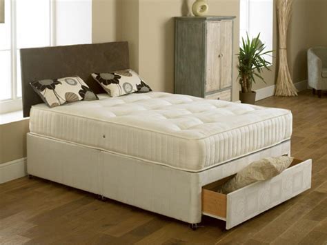 Elite Cream Orthopaedic 4ft 6in Double Divan Bed Inc Mattress & Headboard