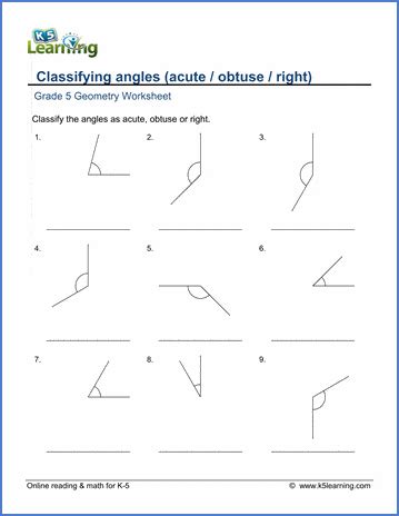 Geometry - classify angles | K5 Learning