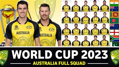 Australia Team Squad for ICC Cricket World Cup 2023