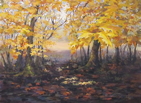 Karen Ilari Painting: "Autumn Forest" - Painting with saturated color ...