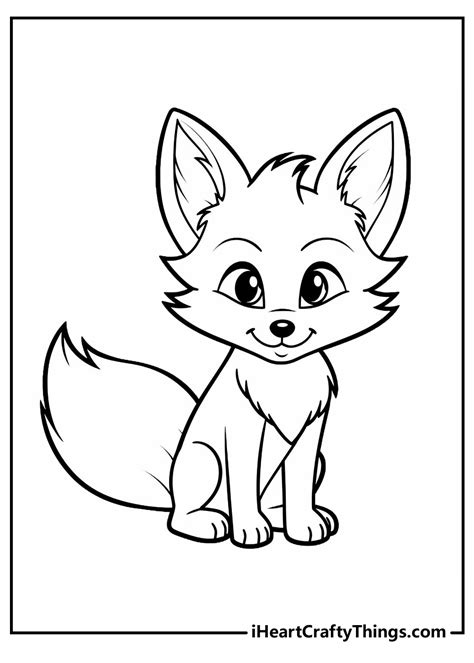 Fox Head Coloring Page