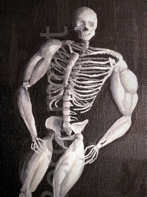 Skeleton Painting Strong Muscle Skeleton Calcium Painting - Etsy UK