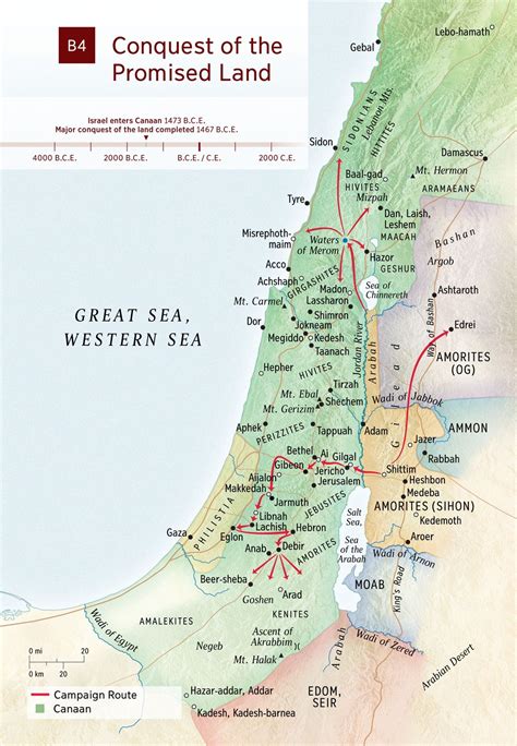 Map: Conquest of the Promised Land | NWT | Bible mapping, Promised land ...