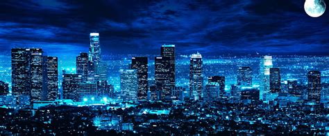 3840x2160px | free download | HD wallpaper: Cities, Los Angeles, Blue ...