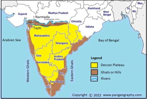 Deccan Plateau Map and Related Facts - Pan Geography