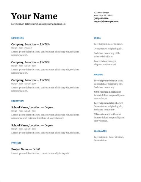 Word Document Resume Template Free - cv word doc template / I have ...