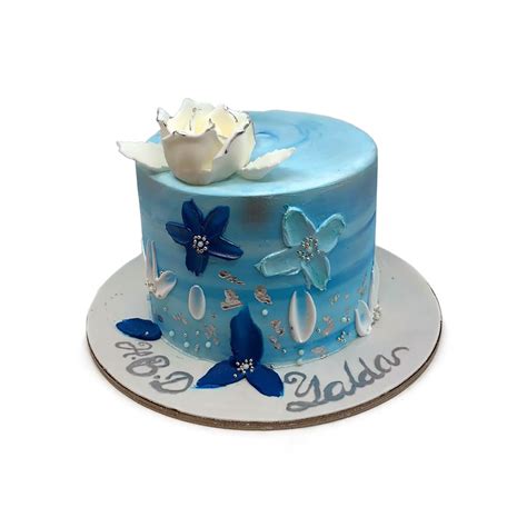 Blue Water Color Birthday Cake – Afrina Sweets