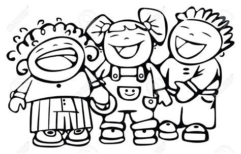 Children Black And White Clipart | Free download on ClipArtMag