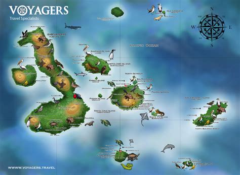 Galapagos Islands Map | Geographical Location | Voyagers Travel ...