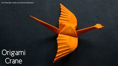 Traditional origami crane bird with the modification of wings | paper ...