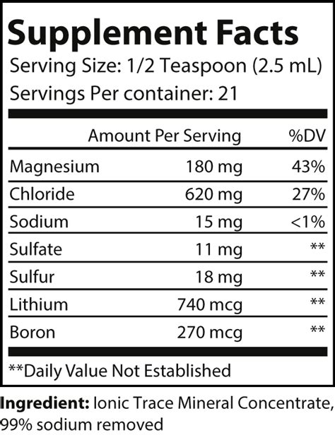 Premium Mineral Complex 2 fl oz - Fortune International Supplements