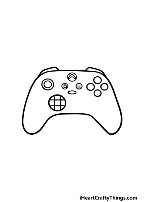 Xbox Controller Drawing Outline