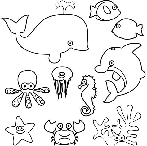 Cut Out Printable Sea Creatures