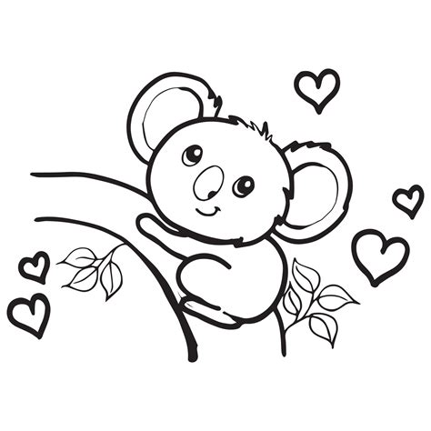 Koala Coloring Book Vector Art, Icons, and Graphics for Free Download