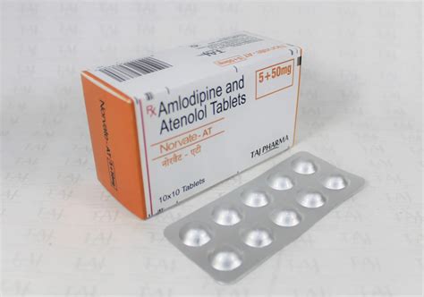 Amlodipine 5mg + Atenolol 50mg Tablets Manufacturers & Suppliers in India