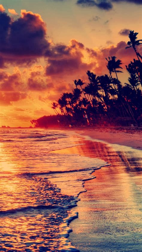 Sunset Beach iPhone Wallpapers Free Download