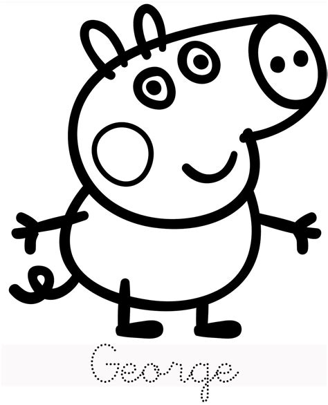 Hello! Peppa Pig and her family is here. Print, trace and colour them ...