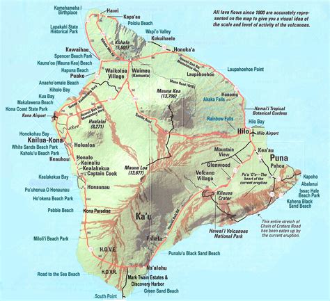 Printable Map Of Big Island Hawaii