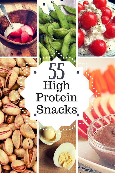 55 High Protein Snacks • PDF Infographic • Healthy.Happy.Smart.