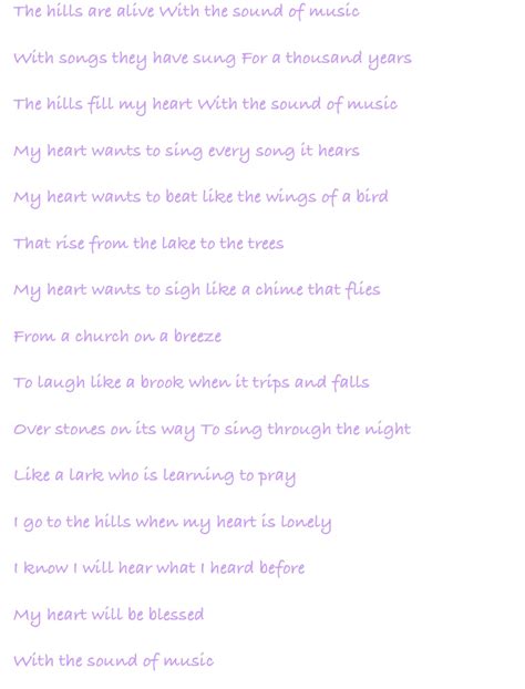 The Sound Of Music- Lyrics (from The Sound Of Music Movie) - Notability ...