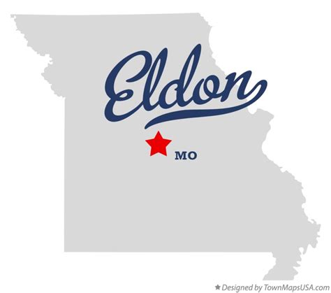 Map of Eldon, MO, Missouri