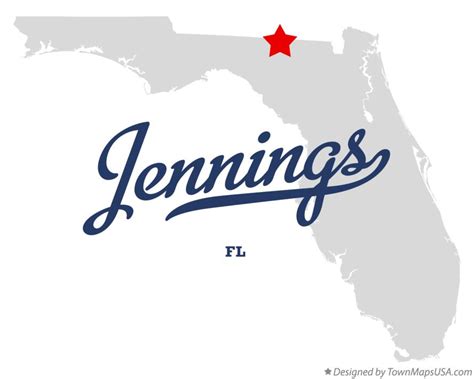 Map of Jennings, FL, Florida