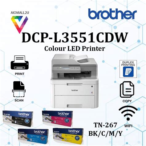 BROTHER DCP-L3551CDW Color Laser Printer (Color, Wifi, Duplex, Mobile ...