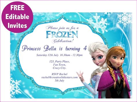 Frozen Invitation Template Free