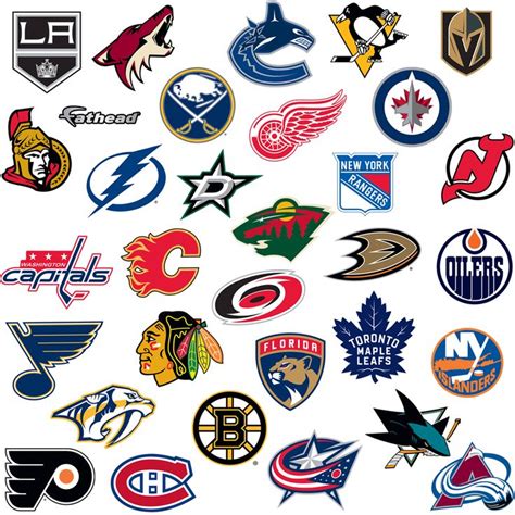 NHL: Team Logo Collection - Large Officially Licensed Removable Wall ...