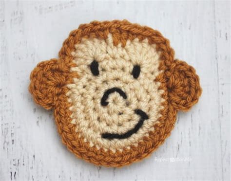 Crochet Monkey Applique ~ FREE Crochet Pattern