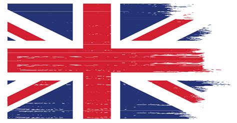 UK flag with brush paint textured isolated on png or transparent ...