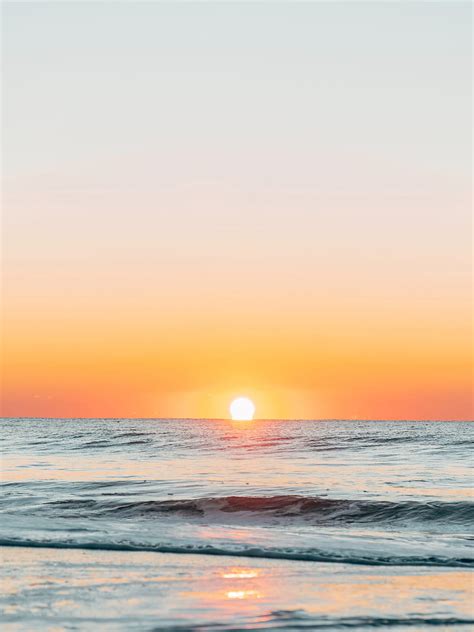 Sunset, horizon, sun, sea, sky, HD phone wallpaper | Peakpx