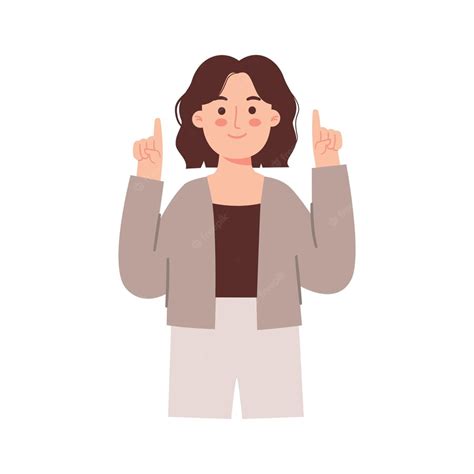 Premium Vector | Woman pointing finger