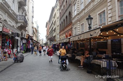 Vaci street, Budapest (Vaci utca) - main tourist street of the city